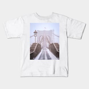 Brooklyn Bridge Winter Kids T-Shirt